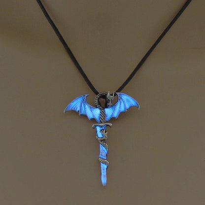 Collier pendentif dragon lumineux fluorescent - MonPendentif