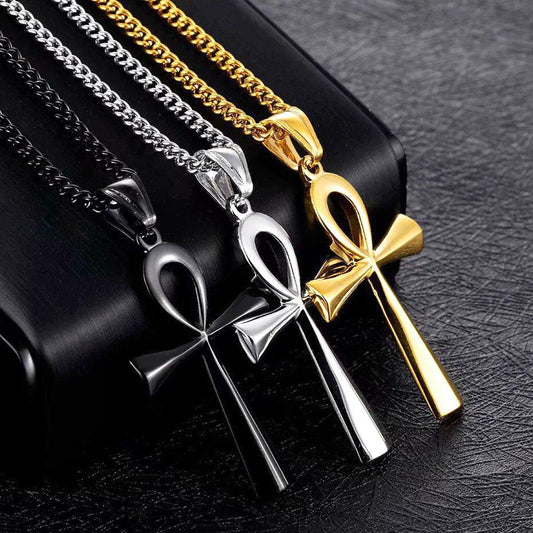 Collier pendentif égyptien croix amulette