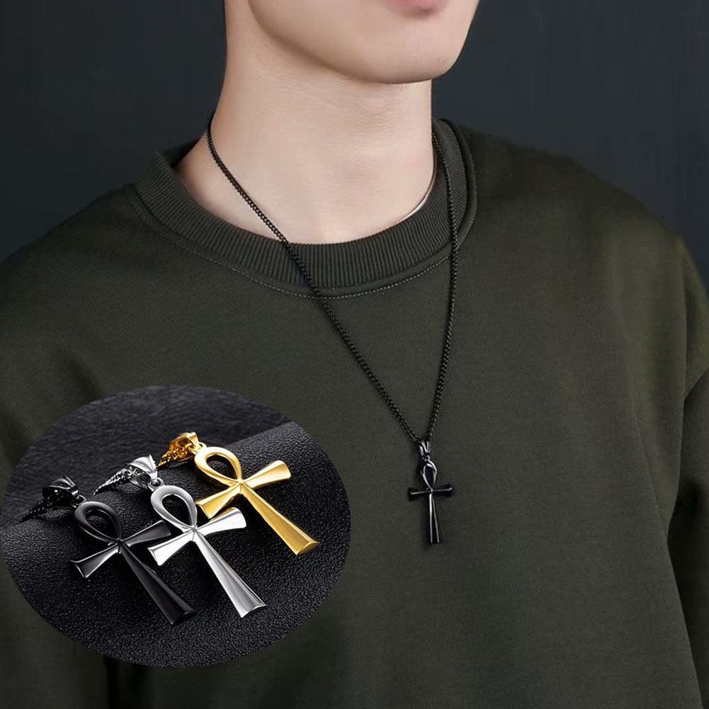 Collier pendentif égyptien croix amulette