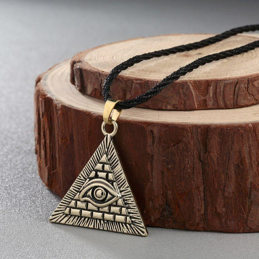 Collier pendentif égyptien pyramide oeil d'horus - MonPendentif