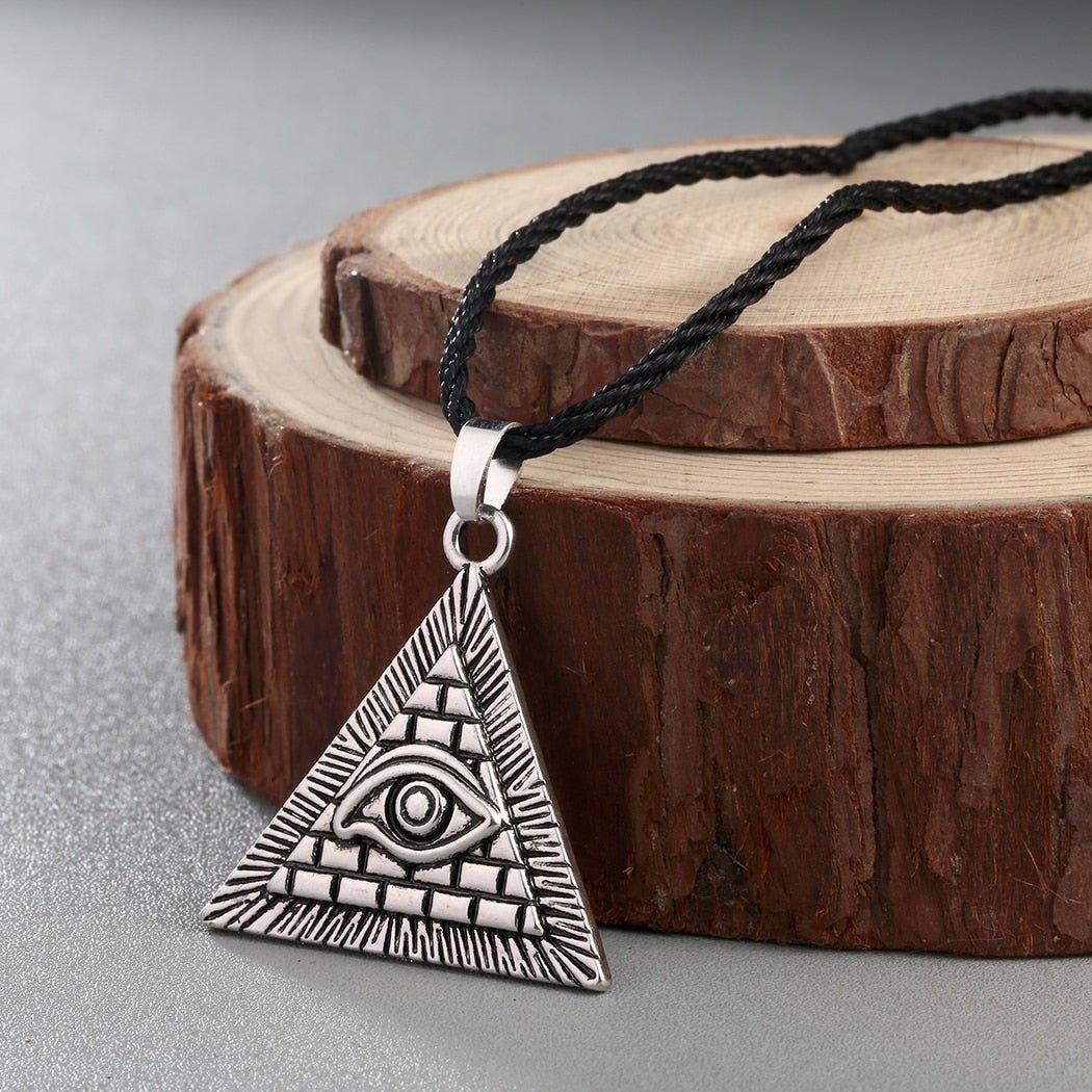Collier pendentif égyptien pyramide oeil d'horus - MonPendentif