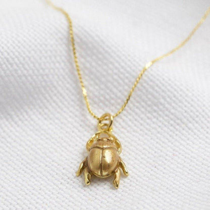 Collier pendentif égyptien scarabée minimaliste - MonPendentif