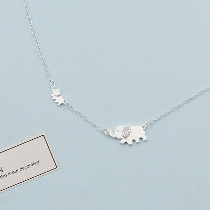 Collier pendentif éléphant plat argent 925 - MonPendentif