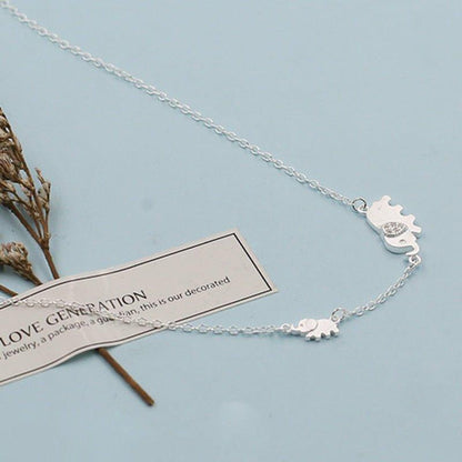 Collier pendentif éléphant plat argent 925