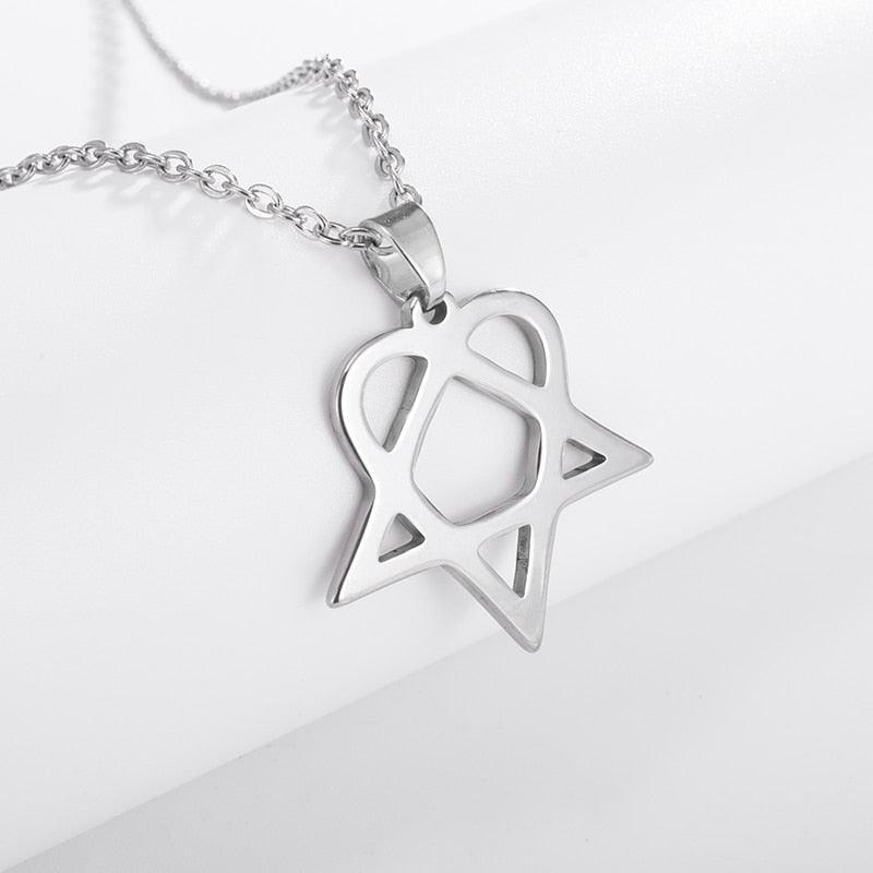 Collier pendentif étoile de David design plaqué or / argent - MonPendentif