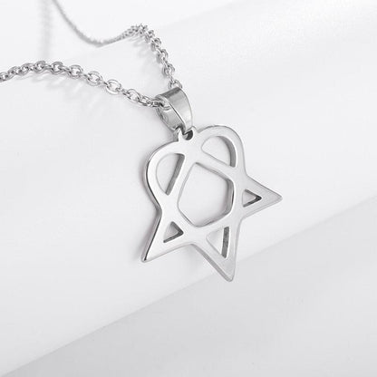 Collier pendentif étoile de David design plaqué or / argent - MonPendentif