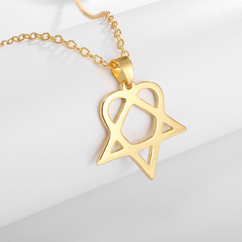 Collier pendentif étoile de David design plaqué or / argent - MonPendentif