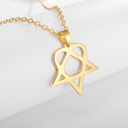 Collier pendentif étoile de David design plaqué or / argent - MonPendentif