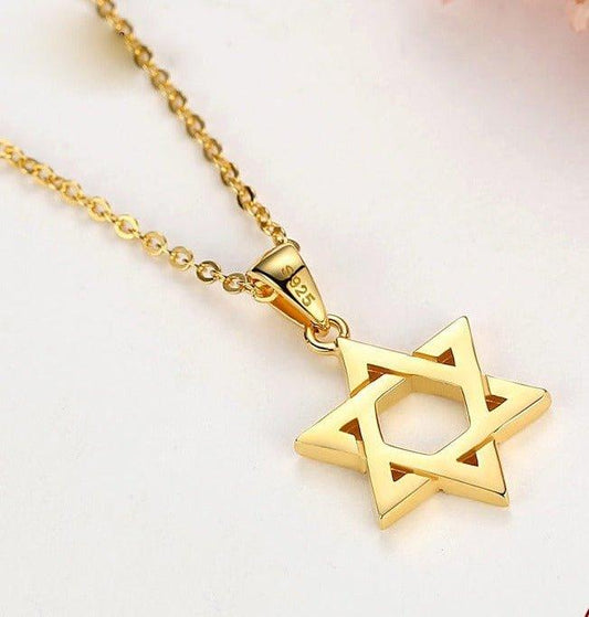 Collier pendentif étoile de David minimaliste argent sterling 925