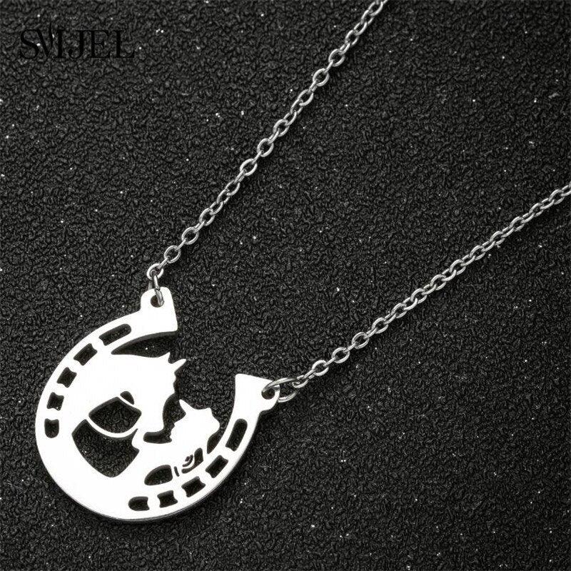 Collier pendentif fer à cheval plaqué argent - MonPendentif