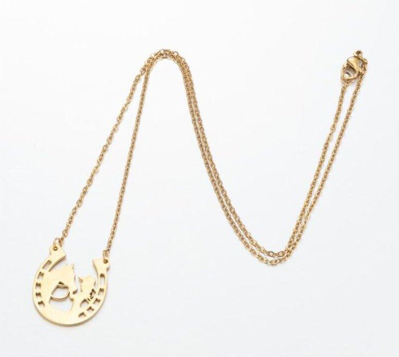 Collier pendentif fer à cheval plaqué argent - MonPendentif