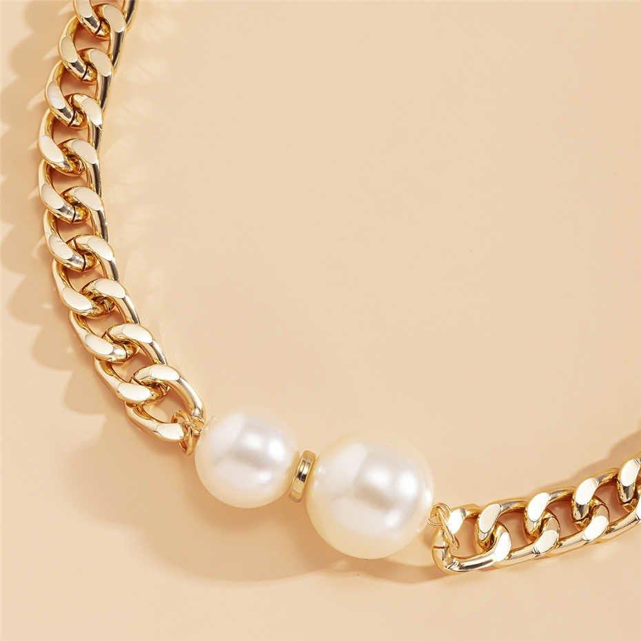 Collier pendentif grosses perles chaîne cubaine - MonPendentif