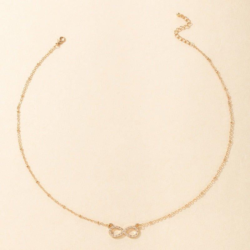 Collier pendentif infini cristal plaqué or / argent