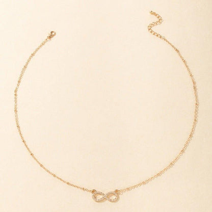 Collier pendentif infini cristal plaqué or / argent