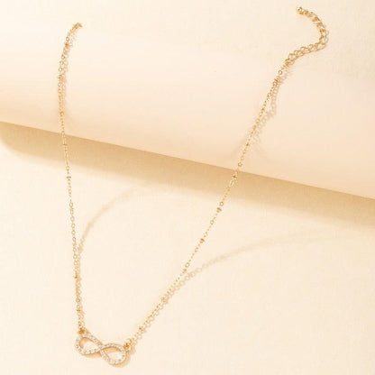 Collier pendentif infini cristal plaqué or / argent - MonPendentif