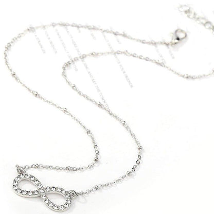 Collier pendentif infini cristal plaqué or / argent - MonPendentif