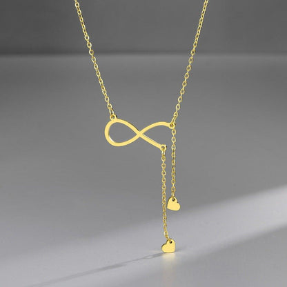 Collier pendentif infini ouvert plaqué or / or rose / argent - MonPendentif