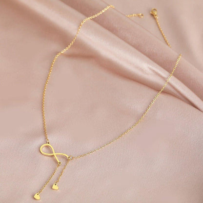 Collier pendentif infini ouvert plaqué or / or rose / argent