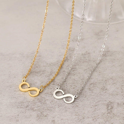 Collier pendentif infini plat asymétrique plaqué or / argent
