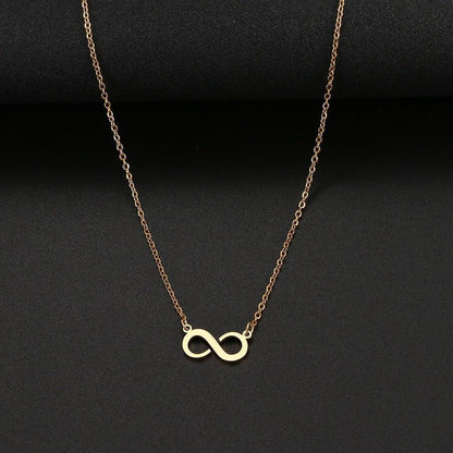 Collier pendentif infini plat asymétrique plaqué or / argent - MonPendentif