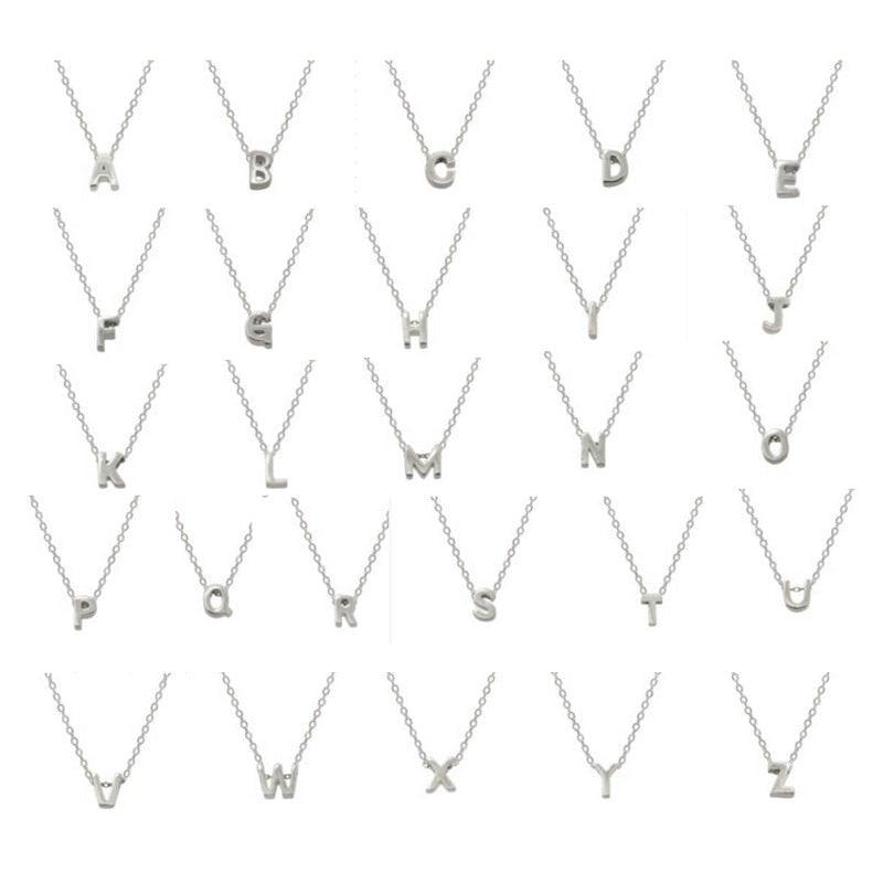 Collier pendentif lettre initiale en argent 925 - MonPendentif