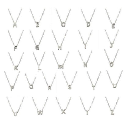 Collier pendentif lettre initiale en argent 925 - MonPendentif