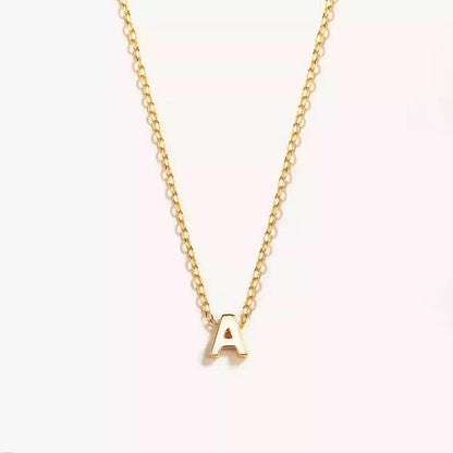 Collier pendentif lettre initiale en argent 925