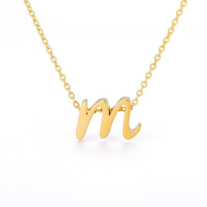 Collier pendentif lettre initiale plaqué or - MonPendentif