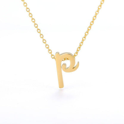 Collier pendentif lettre initiale plaqué or - MonPendentif