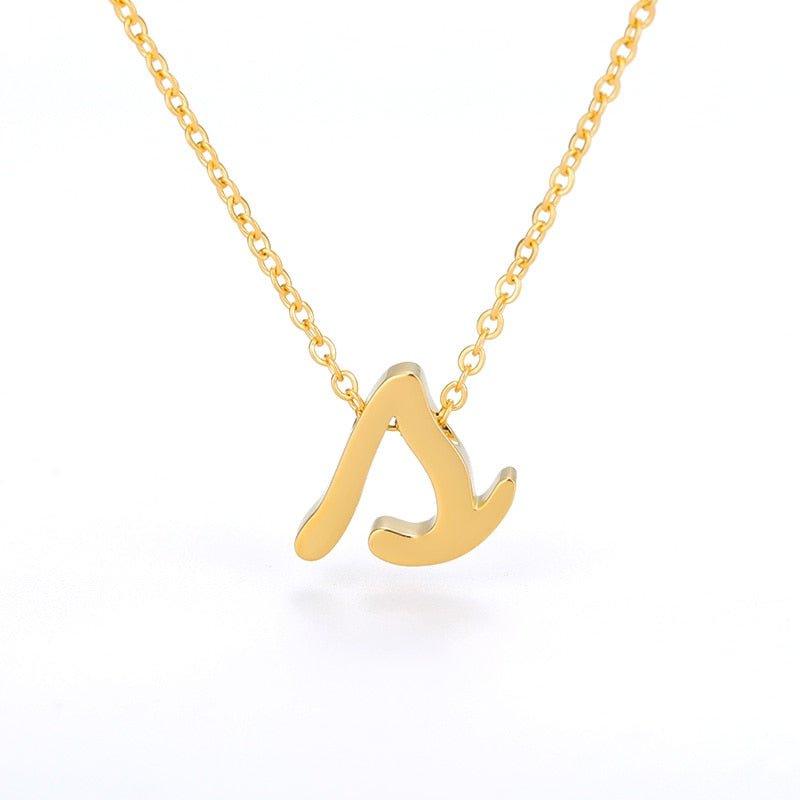 Collier pendentif lettre initiale plaqué or - MonPendentif