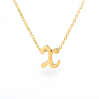 Collier pendentif lettre initiale plaqué or - MonPendentif