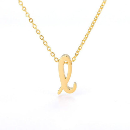Collier pendentif lettre initiale plaqué or - MonPendentif