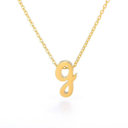 Collier pendentif lettre initiale plaqué or - MonPendentif