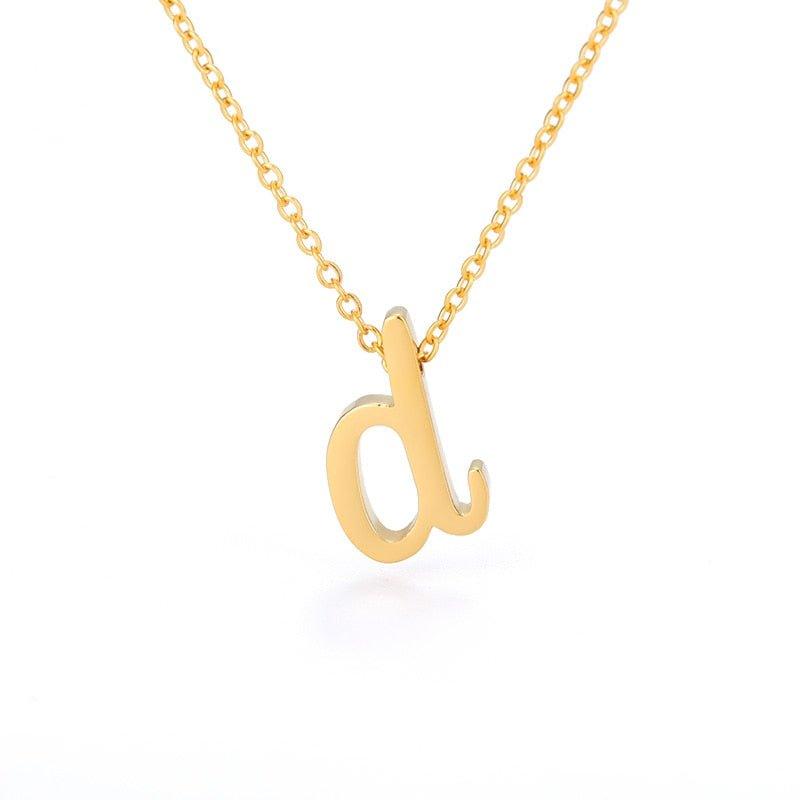 Collier pendentif lettre initiale plaqué or - MonPendentif