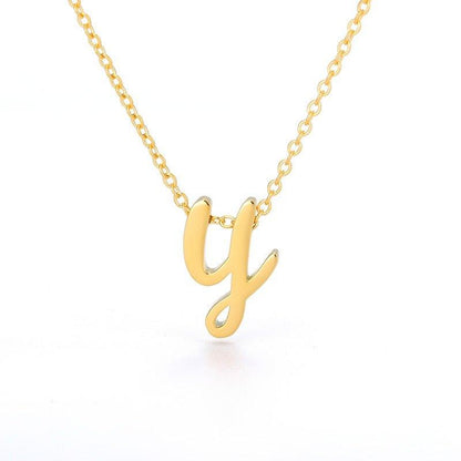 Collier pendentif lettre initiale plaqué or - MonPendentif