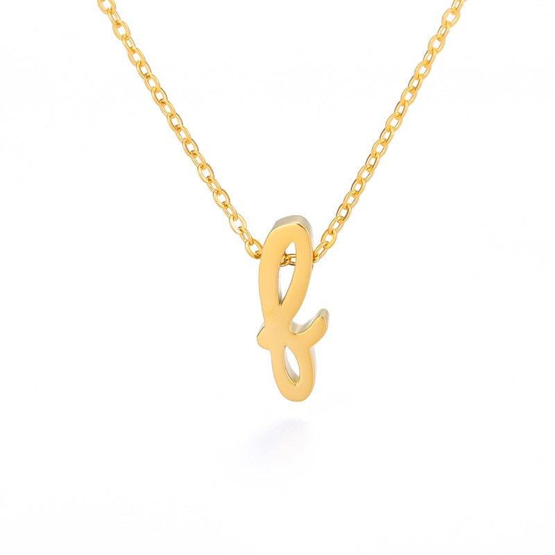 Collier pendentif lettre initiale plaqué or - MonPendentif