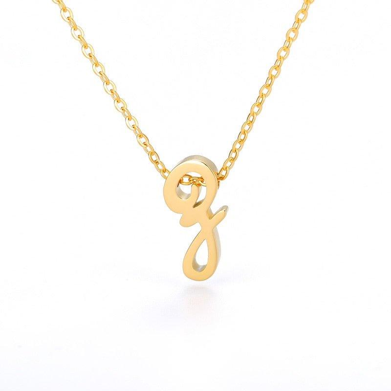 Collier pendentif lettre initiale plaqué or - MonPendentif