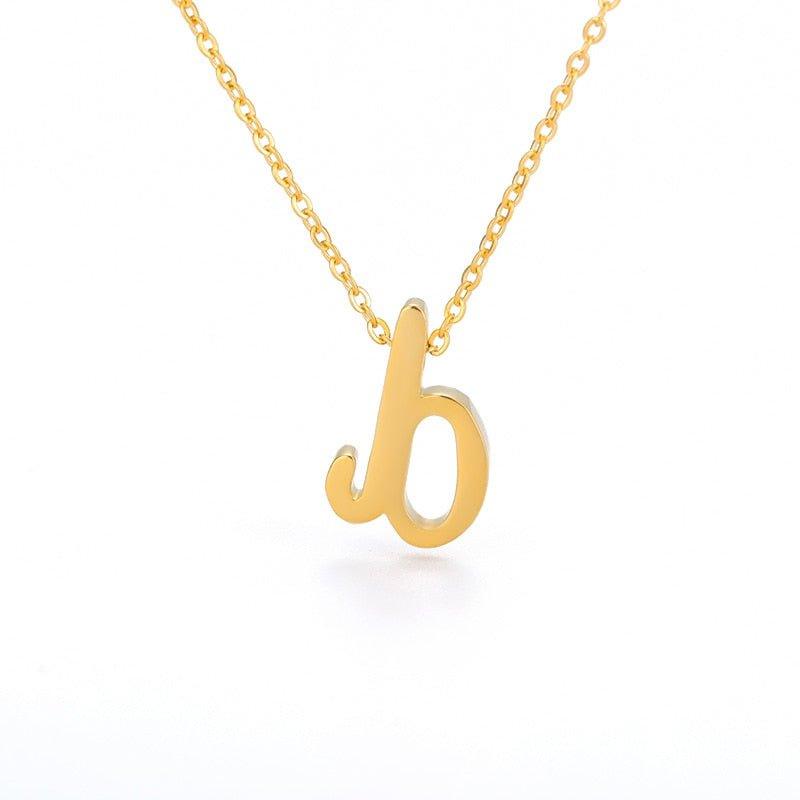 Collier pendentif lettre initiale plaqué or - MonPendentif