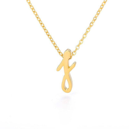 Collier pendentif lettre initiale plaqué or - MonPendentif