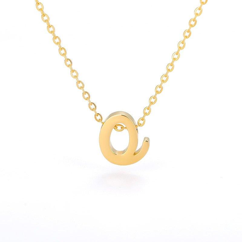 Collier pendentif lettre initiale plaqué or - MonPendentif