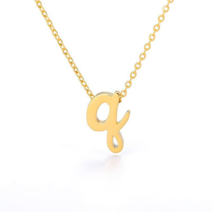 Collier pendentif lettre initiale plaqué or - MonPendentif