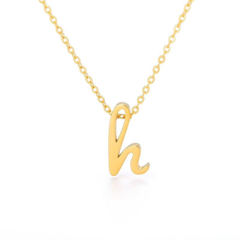 Collier pendentif lettre initiale plaqué or - MonPendentif