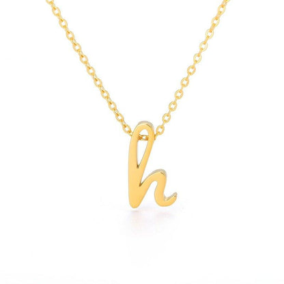 Collier pendentif lettre initiale plaqué or - MonPendentif