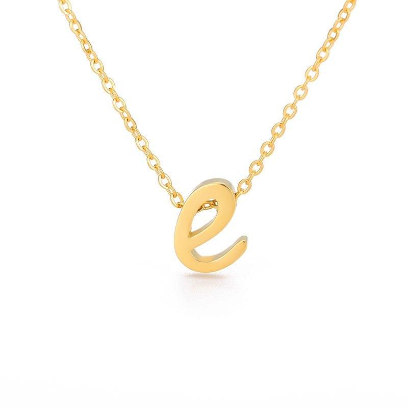 Collier pendentif lettre initiale plaqué or - MonPendentif