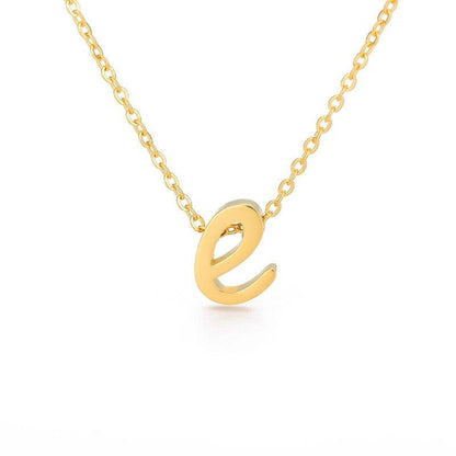 Collier pendentif lettre initiale plaqué or - MonPendentif
