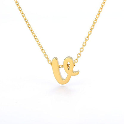 Collier pendentif lettre initiale plaqué or - MonPendentif