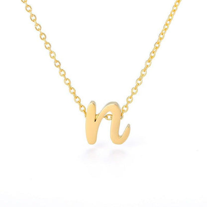 Collier pendentif lettre initiale plaqué or - MonPendentif