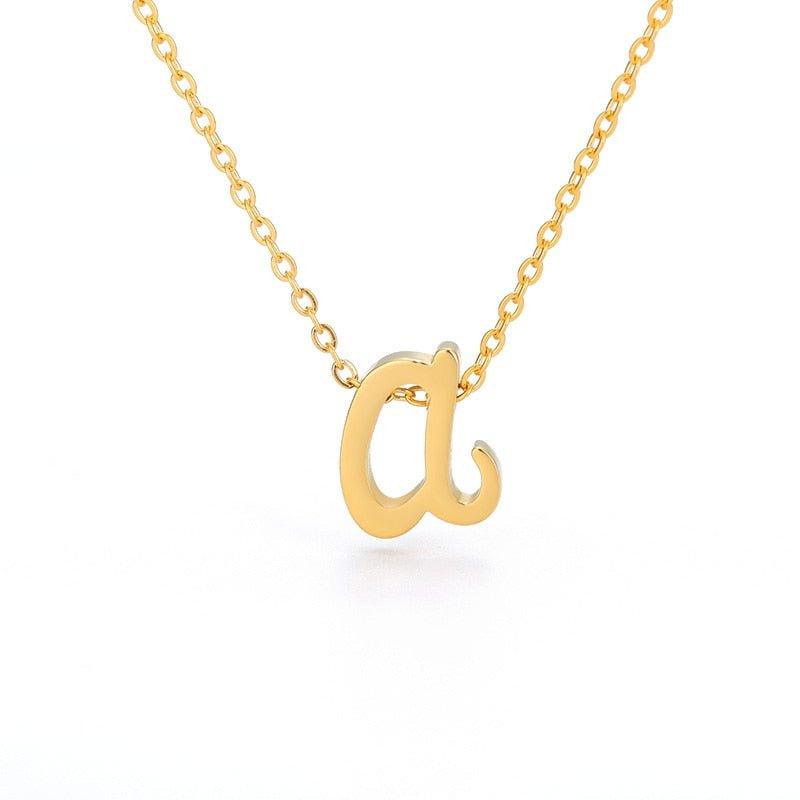 Collier pendentif lettre initiale plaqué or - MonPendentif
