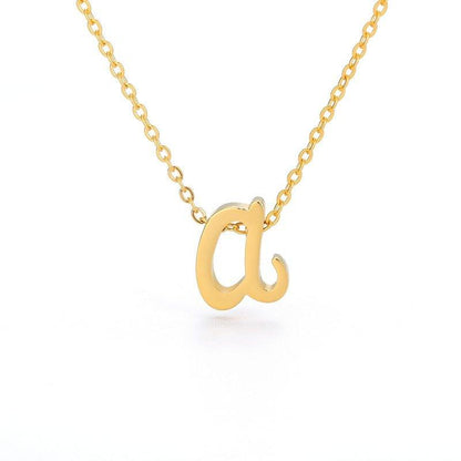 Collier pendentif lettre initiale plaqué or - MonPendentif