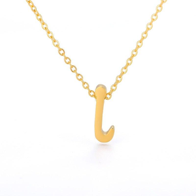 Collier pendentif lettre initiale plaqué or - MonPendentif